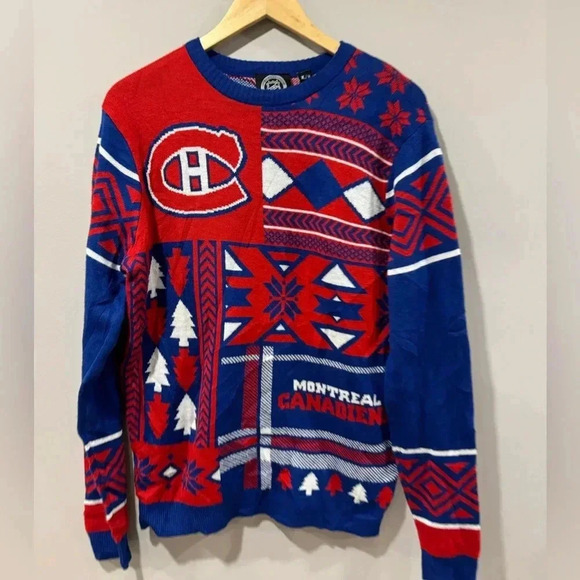 Montreal Canadiens Official NHL  Ugly Sweater - HOLIDAY Christmas - Picture 3 of 7